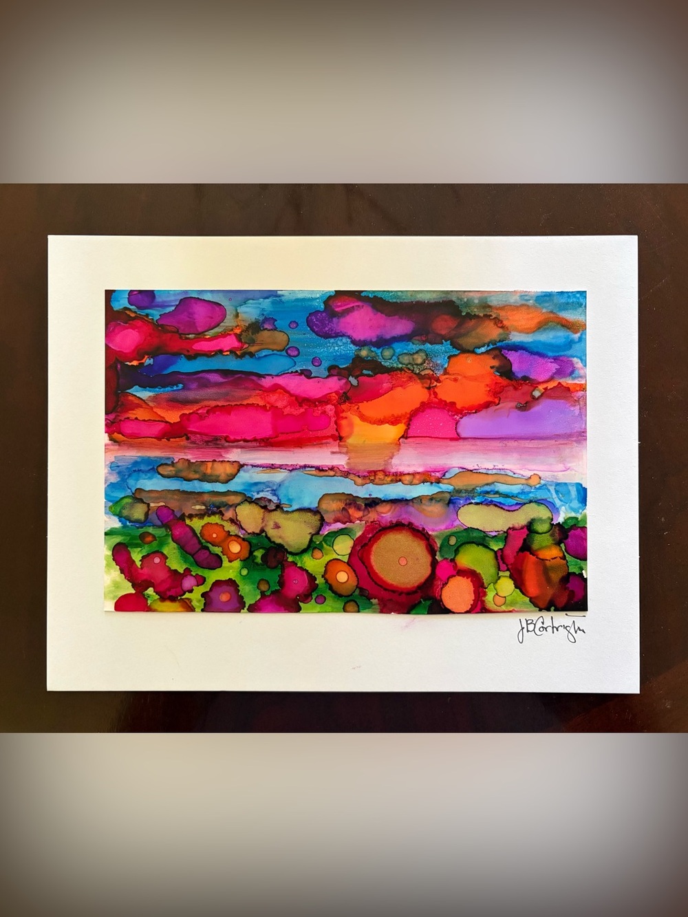 Original Abstract Alcohol Ink Art Print – Vibrant Multicolor by JBCortright